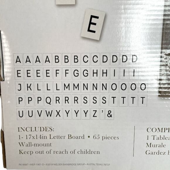 Customizable Letter and Photo Board Gray White 17 x 14 inches - Picture 3 of 4